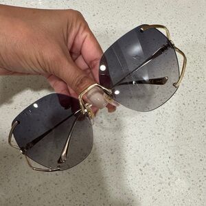 Gucci Black and Gold Sunglasses